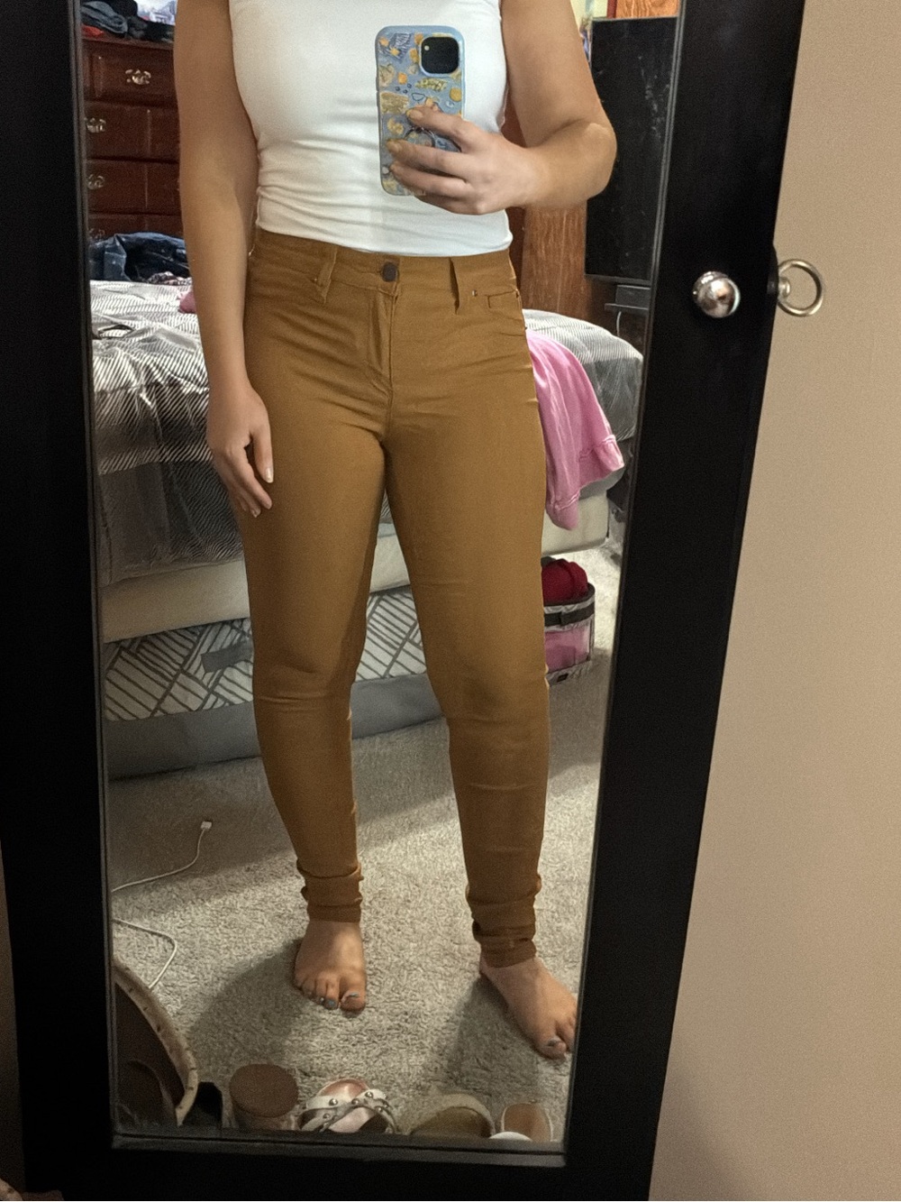 YMI brown / tan straight leg pants